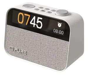 Portable Analog Radio pure Charge Portable Analog White — FM 87.5–108 MHz, 4.7" Display, AC/Battery, 210 mAh