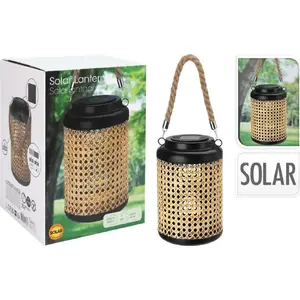 Garden lantern ProGarden 447589 metal wicker Vienna weave outdoor lamp