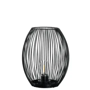Lantern LEONARDO CASOLARE LED Black — battery-powered, AAA, 193×139×245 mm