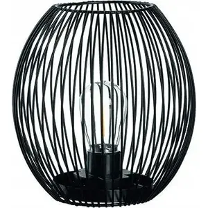 Lantern lamp LEONARDO Casolare L-041679 — black LED 18 cm