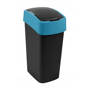 Trash bin Keter FLIP BIN 45 L, two-color black/blue, model 263992