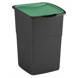 Trash bin Keter Koral Bin 47 L — two-color black/yellow