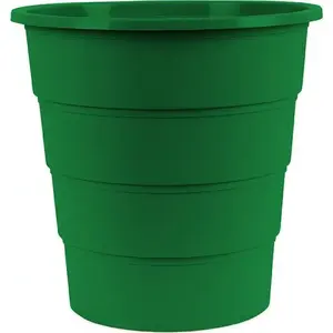 Trash bin Office Products model 19054621-02, green, indoor waste container