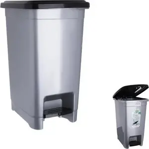 Trash bin ORION Orion 10L pedal silver model Ori_731308