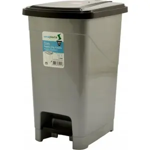 Trash bin with pedal Katex KOMBA 15 L, step-on metal mechanism, plastic body