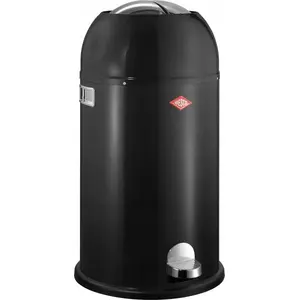 Atkritumu tvertne Wesco Kickmaster 33 l melna, pedāļu tērauda