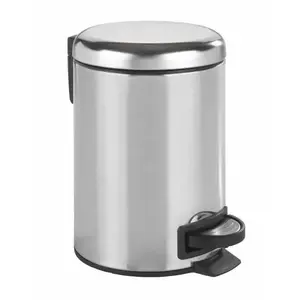 Trash bin Wenko 22444100, round stainless steel, 3 L, 170×225×250 mm