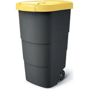 Trash bin Prosperplast CEN-80993, yellow