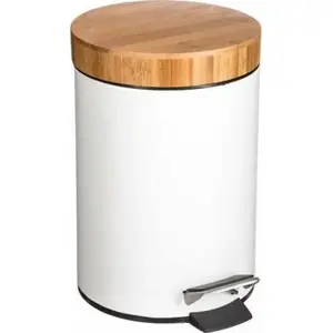 Trash bin 5_five pedal 140801 white, 5–10 L capacity (compact pedal waste bin)