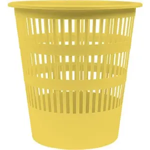 Trash bin Donau D307-11 yellow — compact office/indoor waste container