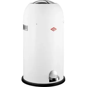 Atkritumu tvertne Wesco Kickmaster 33 L, balta, ar pedāli, tērauda
