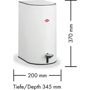 Trash bin Wesco pedal black model 171311-73, pedal-operated waste bin, metal body