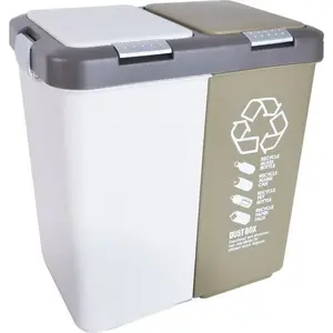 Trash bin ORION Orion do segregacji na przycisk 2x10L Mix (Ori_731259) – 2×10 L push-button dual compartment