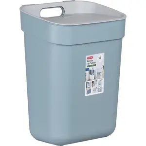 Trash bin Keter model 251949, blue plastic waste container