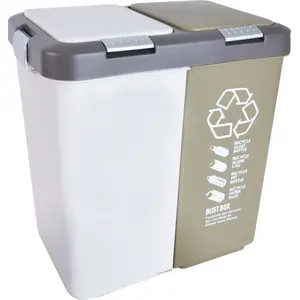 Trash bin ORION Orion 2x20L push-button dual-compartment waste container