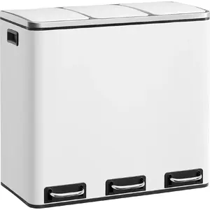 Trash bin LEOBERT LTB54WT — compact household waste container, white