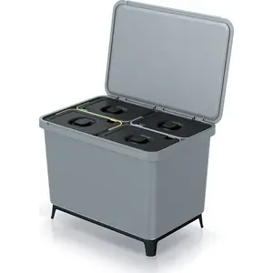 Trash bin Prosperplast model NKS60W4-429U, grey, recycling/segregation container