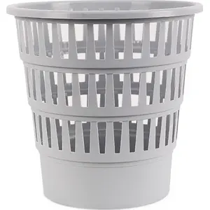 Trash bin Office Products model 19053621-10, grey, compact office waste bin