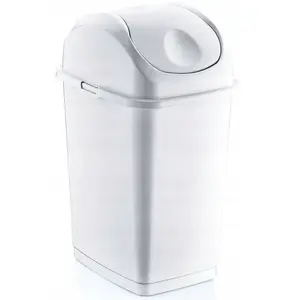 Trash bin Katex SLIM tilt-open 18 L white 290×235×461 mm
