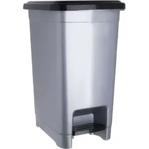 Trash bin ORION Ori_731310 silver pedal-operated stainless-steel finish 5–20 L