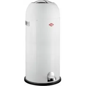 Мусорный бак Wesco Kickmaster Maxi 40 л, белый, педальный стальной контейнер