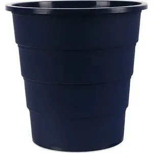 Trash bin Office Products model 19054621-03, black, compact office waste bin