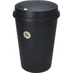 Trash bin Vilde Ori_779076 plastic black 47 L capacity