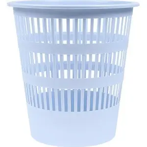 Trash bin Donau D307-17 blue — office waste container, compact tabletop/desk bin