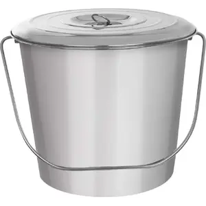 Trash bin ORION Ori_721125 12 L silver, compact household pedal bin