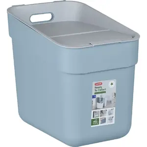 Trash bin Keter model 251951, blue, plastic outdoor/indoor waste container