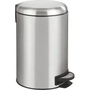Trash bin with pedal No name twm_507980 — steel, removable inner bucket, compact