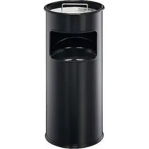 Trash bin HERLITZ model ^ 3330-01, ashtray function, black