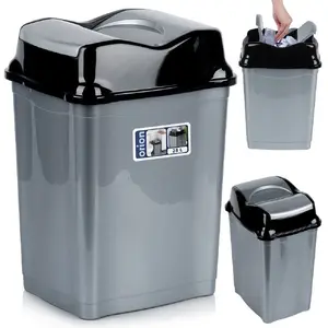 Trash bin stefanplast Ori plastic 28 L gray