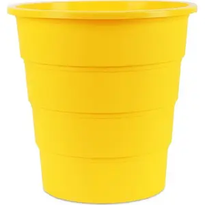 Trash bin Office Products model 19054621-06, yellow, small indoor waste bin