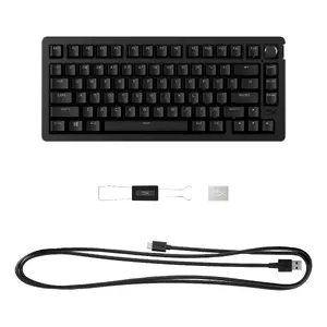 HyperX Alloy Rise 75 Wireless gaming keyboard — 75% layout, RF Wireless + Bluetooth, mechanical switches, black