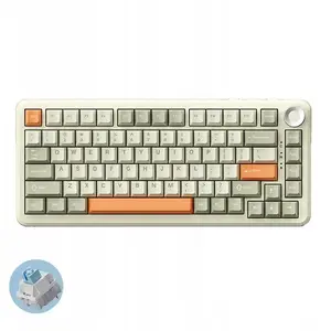 Беспроводная механическая игровая клавиатура Ajazz AK820MAX — Retro Colour, переключатели Flying Fish, батарея 8000 мА·ч
