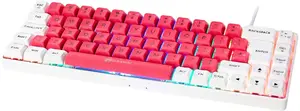 Mehāniskā spēļu tastatūra GAMIAC TKL69G SF, tenkeyless, Kailh Red slēdži, balti/sarkana