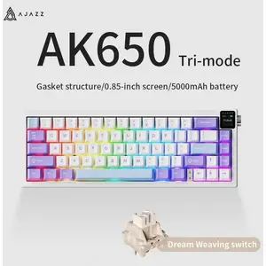 Mechanical Gaming Keyboard Ajazz AK650 Dream Weaver (Dream Weaver Switch Purple-White-Blue-3, RGB)