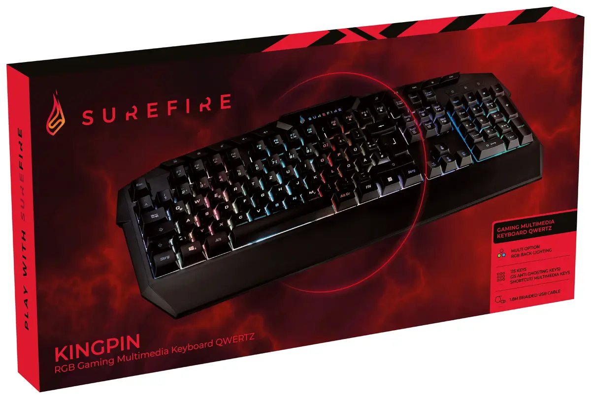 Клавиатура SUREFIRE KingPin полноразмерная USB Photo 4