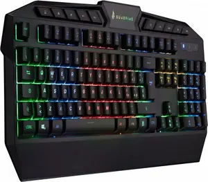 Klaviatūra SUREFIRE KingPin pilna izmēra USB QWERTY itāļu melna RGB LED, 115 taustiņi, membrāna, kabelis 1.8 m