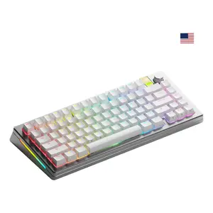 Mechanical Wireless Keyboard GLORIOUS GMMK 3 PRO HE 75% — RF Wireless & Bluetooth, QWERTY, RGB, Silver