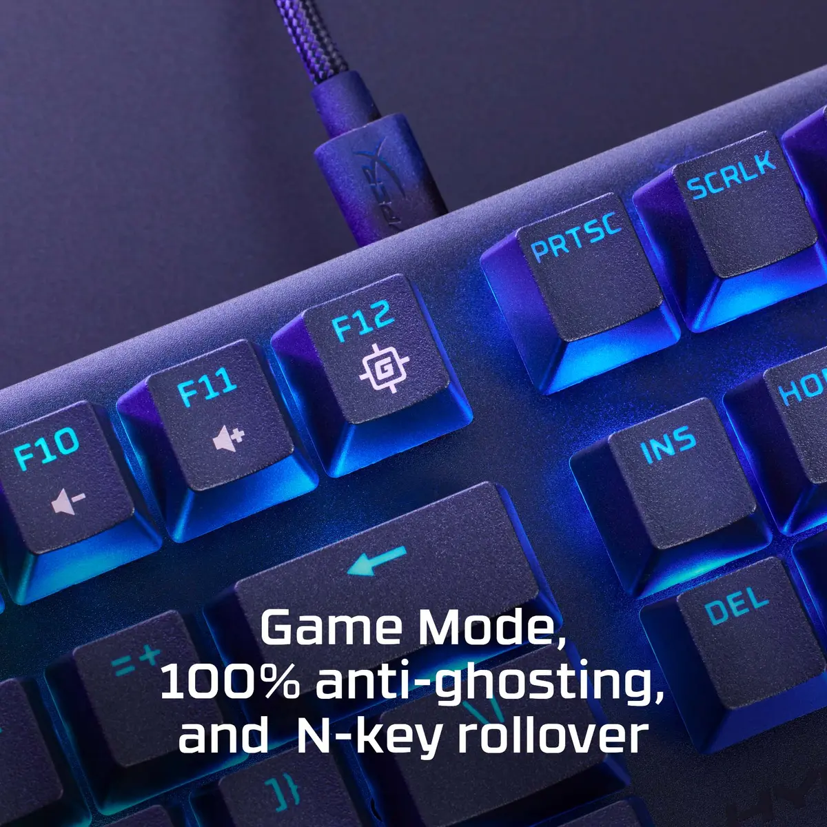 Mehāniskā tastatūra HyperX Alloy Origins Core PBT HX Blue Photo 9