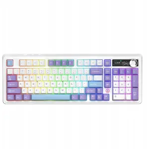 Mechanical Gaming Keyboard Ajazz AK980 V2 White with Screen RGB, Gift Switch