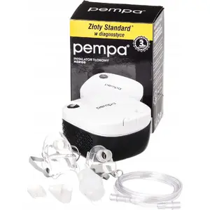Pistonkompresora inhalators PEMPA NEB100 — kompresora nebuļizators aerosola terapijai, ar mutesgabalu un masku
