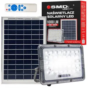 Solar LED Flood Light UN 40W 6000K 1000lm with Separate Solar Panel