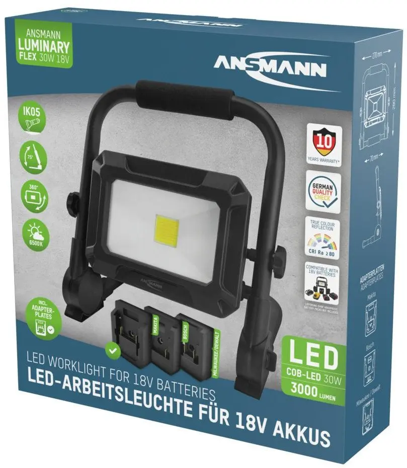 Darba prožektors KRUPS Ansmann FL30W Black