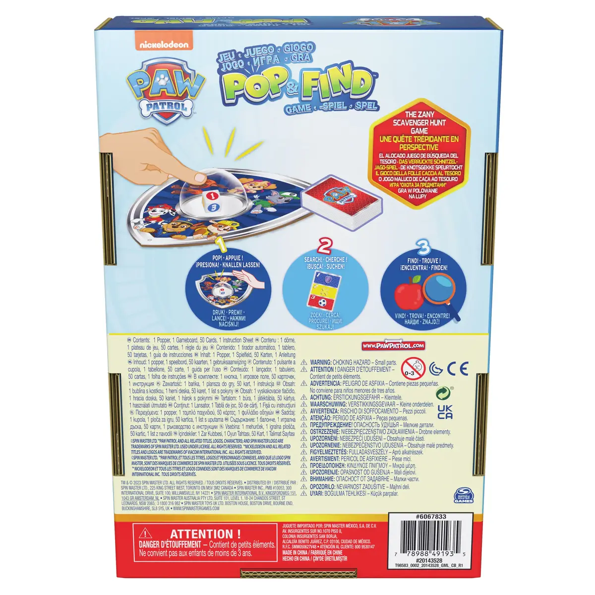 Spinmaster PAW Patrol Pop & Find — настольная игра Photo 4
