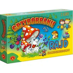 Galda spēle Alexander Grzybobranie / Rajd Samochodowy — ģimenes spēle, 2+ spēlētāji