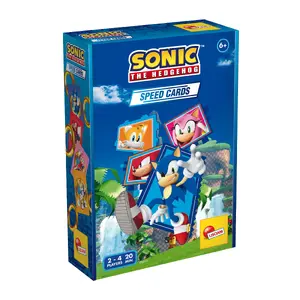 Карточная игра Lisciani Sonic Speed Cards — для детей от 6 лет, время игры ~20 мин, дисплей