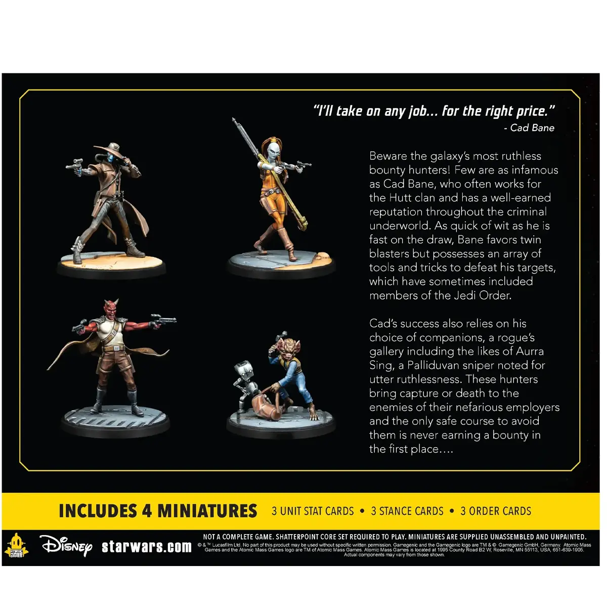 Figūriņa Rebel Cad Bane Squad Pack — Asmodee Star Wars Photo 2